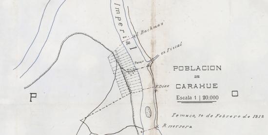 Mapa de Carahue, 1913.